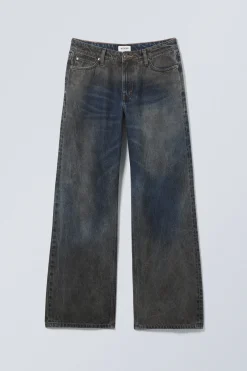 AMPLE – TIEF SITZENDE, LOCKERE JEANS IM USED-LOOK|Weekday Cheap