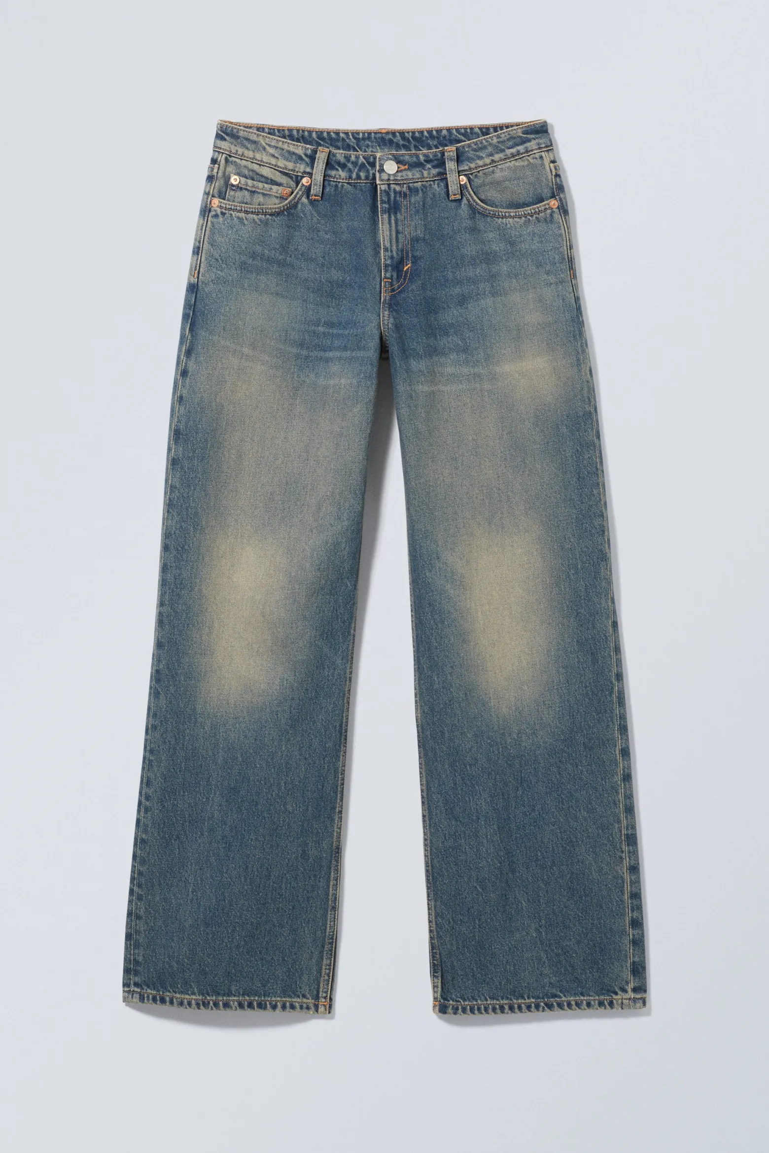 AMPLE LOW WAIST LOOSE WIDE LEG JEANS|Weekday Cheap