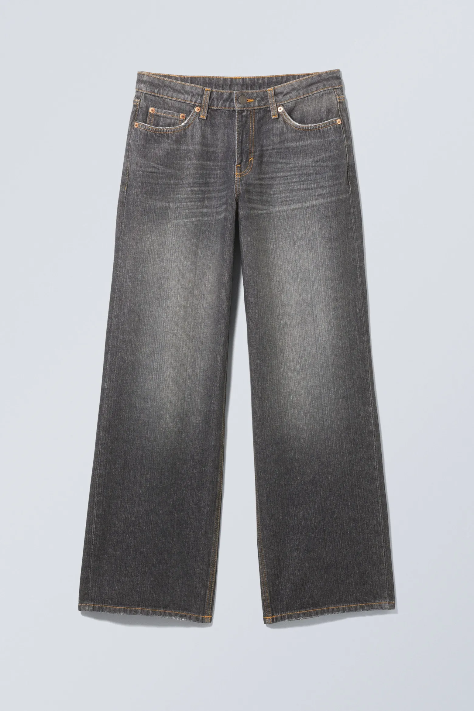 AMPLE LOW WAIST LOOSE WIDE LEG JEANS|Weekday Cheap