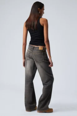 AMPLE LOW WAIST LOOSE WIDE LEG JEANS|Weekday Cheap