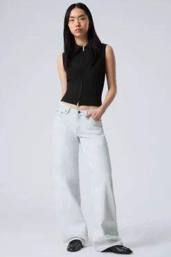AMPLE LOW WAIST LOOSE WIDE LEG JEANS|Weekday Shop