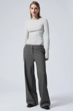 ANZUGHOSE MIT ABGESCHNITTENEM BUND|Weekday Shop