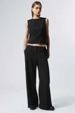 ANZUGHOSE MIT ABGESCHNITTENEM, AUSGEFRANSTEM BUND|Weekday Sale