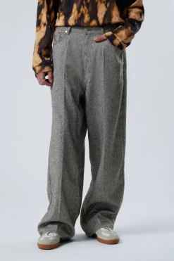 ASTRO – BAGGY-HOSE MIT FISCHGRÄTMUSTER|Weekday Cheap
