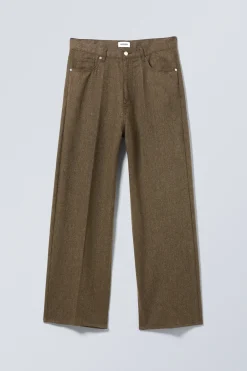 ASTRO – BAGGY-HOSE MIT FISCHGRÄTMUSTER|Weekday Fashion