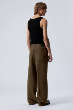 ASTRO – BAGGY-HOSE MIT FISCHGRÄTMUSTER|Weekday Fashion