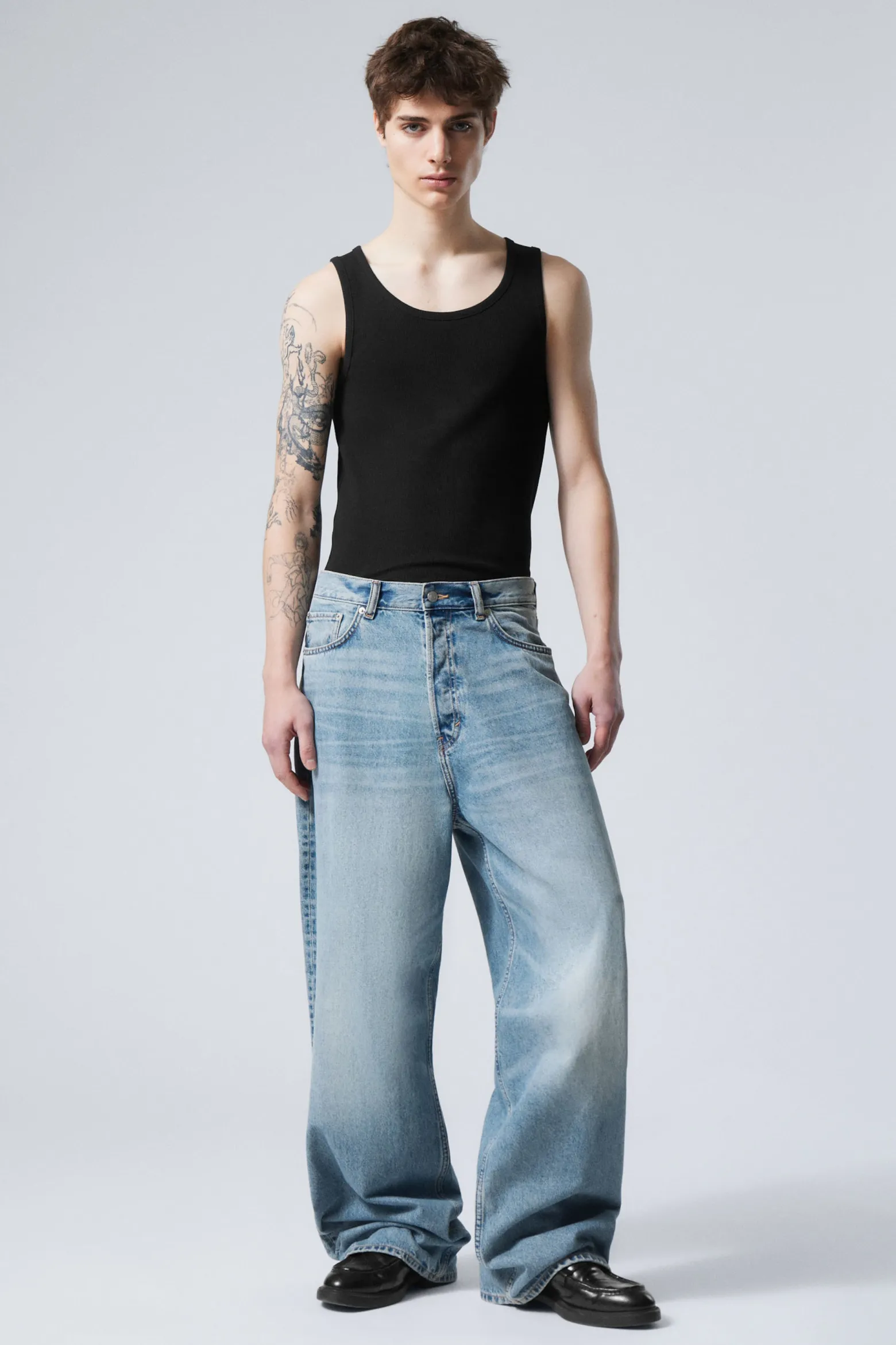 ASTRO LOOSE BAGGY LEG JEANS|Weekday Best