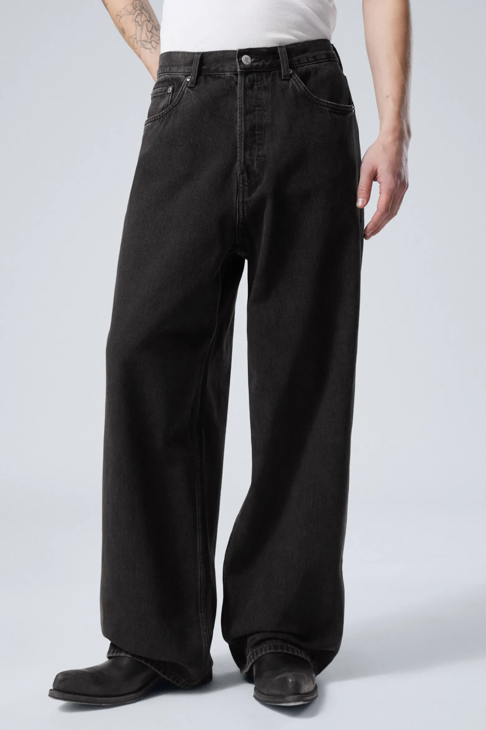 ASTRO LOOSE BAGGY LEG JEANS|Weekday Cheap