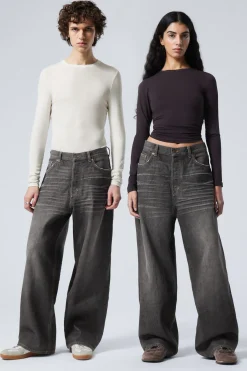 ASTRO LOOSE BAGGY LEG JEANS|Weekday Clearance