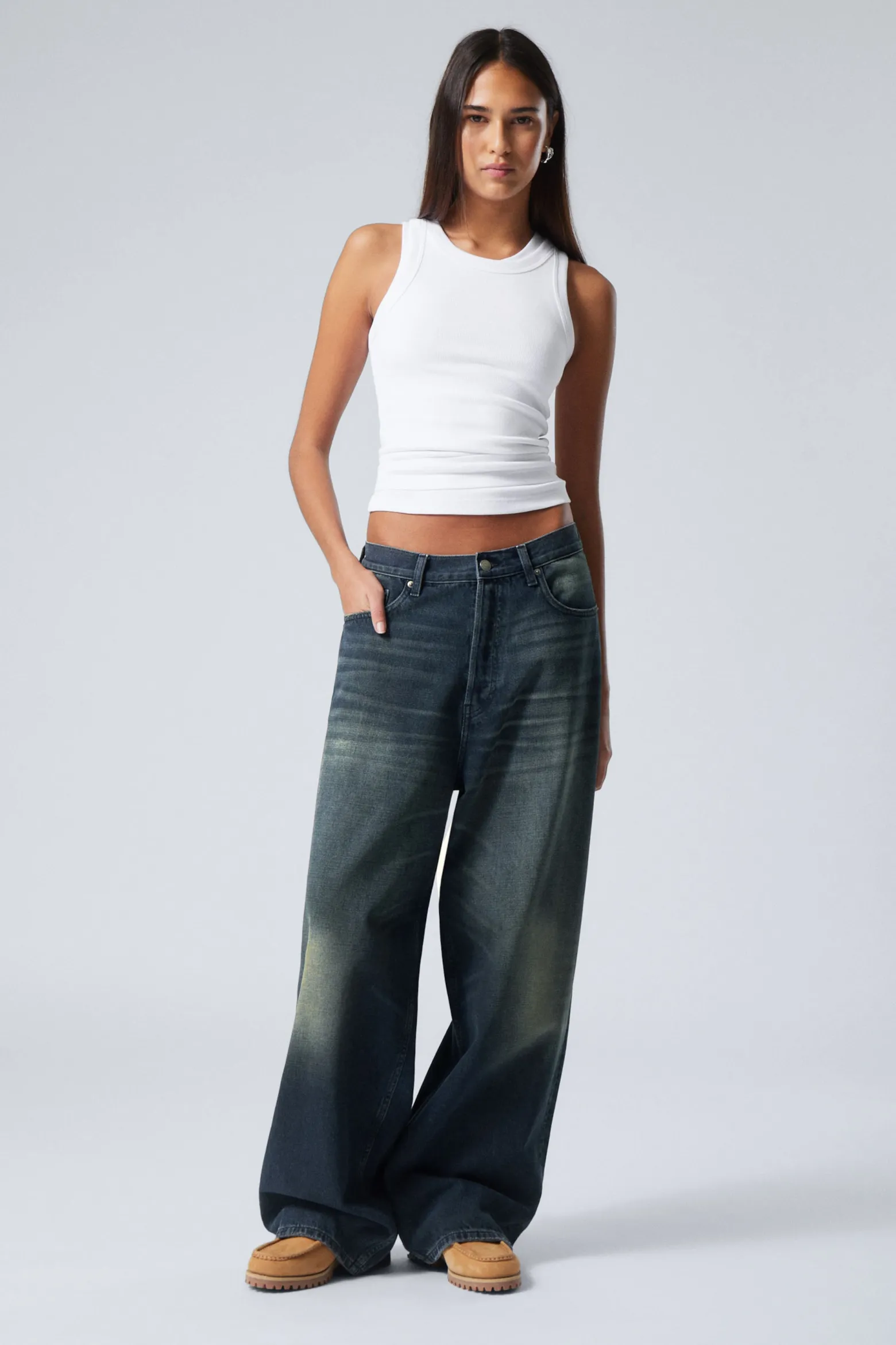 ASTRO LOOSE BAGGY LEG JEANS|Weekday Clearance