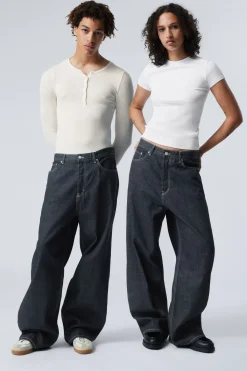 ASTRO LOOSE BAGGY LEG JEANS|Weekday Fashion