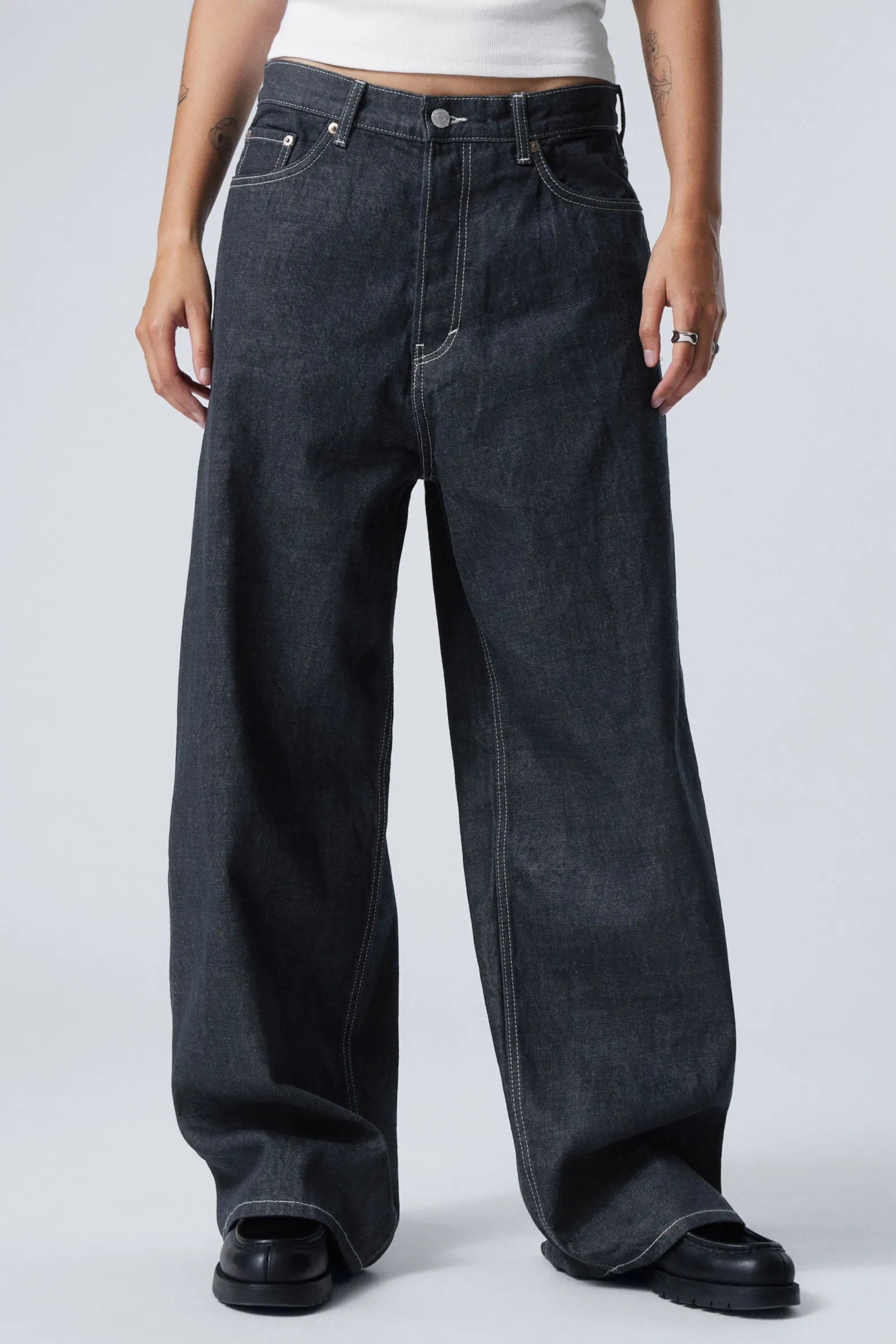 ASTRO LOOSE BAGGY LEG JEANS|Weekday Fashion