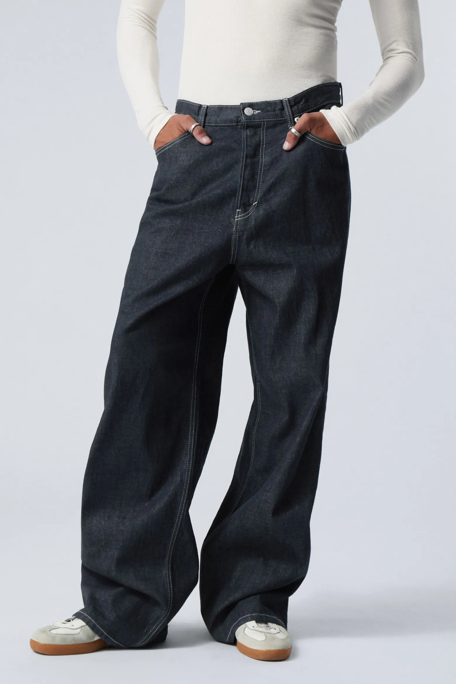 ASTRO LOOSE BAGGY LEG JEANS|Weekday Fashion