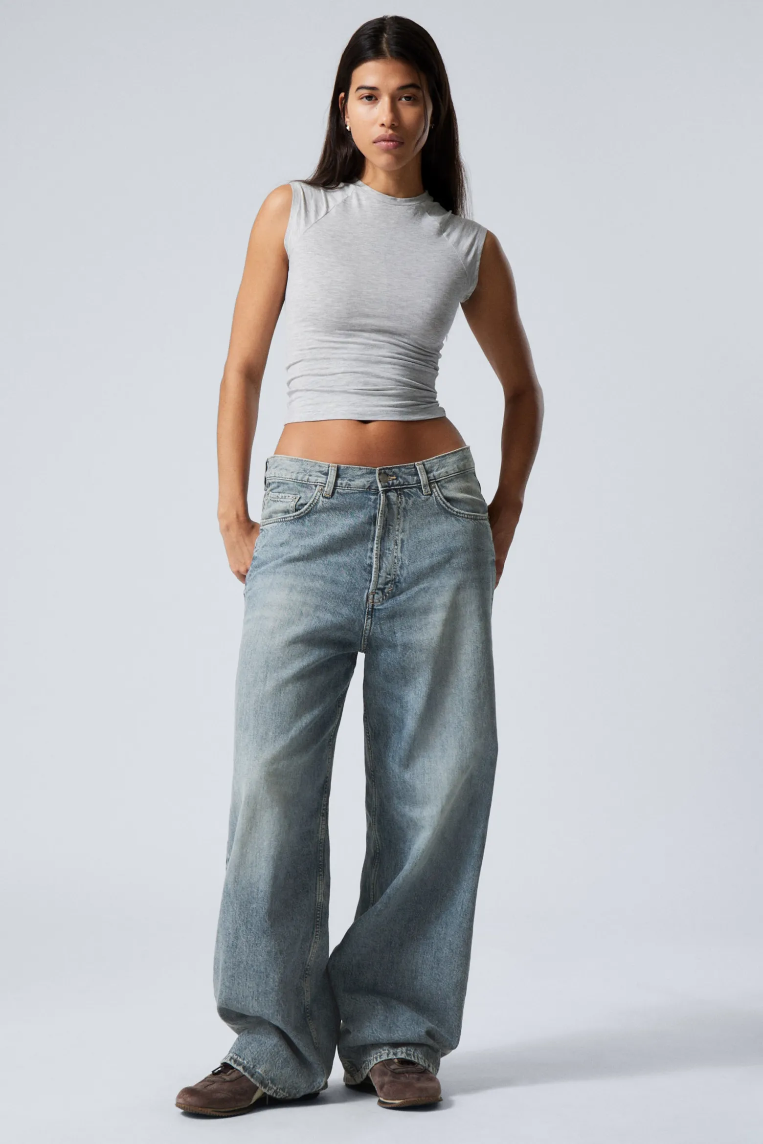 ASTRO LOOSE BAGGY LEG JEANS|Weekday Best Sale