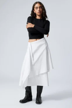 ASYMMETRISCHER WICKELROCK AUS LEINENMIX|Weekday Clearance