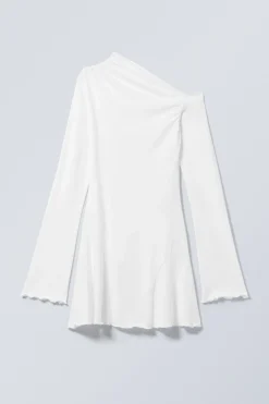 ASYMMETRISCHES BAUMWOLL-MINIKLEID MIT DRAPIERUNG|Weekday Sale