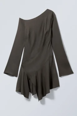 ASYMMETRISCHES MINIKLEID MIT LANGEN ÄRMELN|Weekday Sale