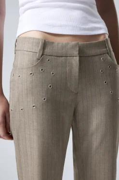 AUSGESTELLTE ANZUGHOSE MIT ÖSEN-DETAILS|Weekday Cheap