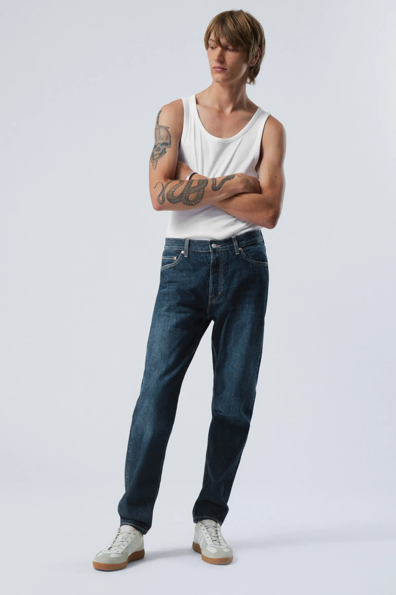 BARREL RELAXED TAPERED LEG JEANS|Weekday Cheap