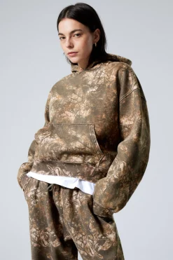 BEDRUCKTER HOODIE IN LOCKERER PASSFORM|Weekday Flash Sale