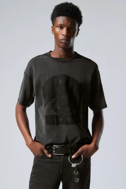 BEDRUCKTES KASTIGES T-SHIRT|Weekday Online