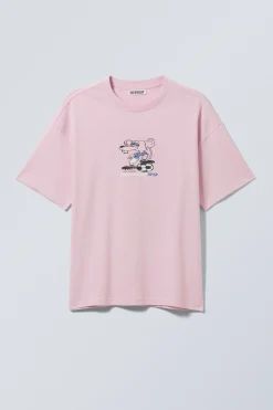 BEDRUCKTES KASTIGES T-SHIRT|Weekday Sale