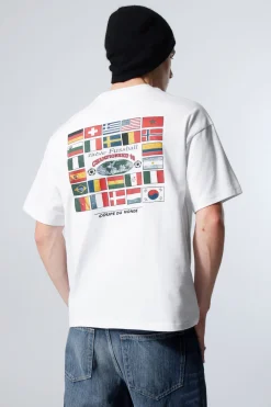 BEDRUCKTES KASTIGES T-SHIRT|Weekday Cheap
