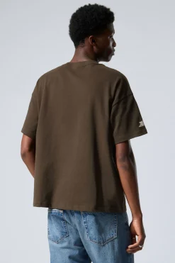 BEDRUCKTES KASTIGES T-SHIRT|Weekday Discount