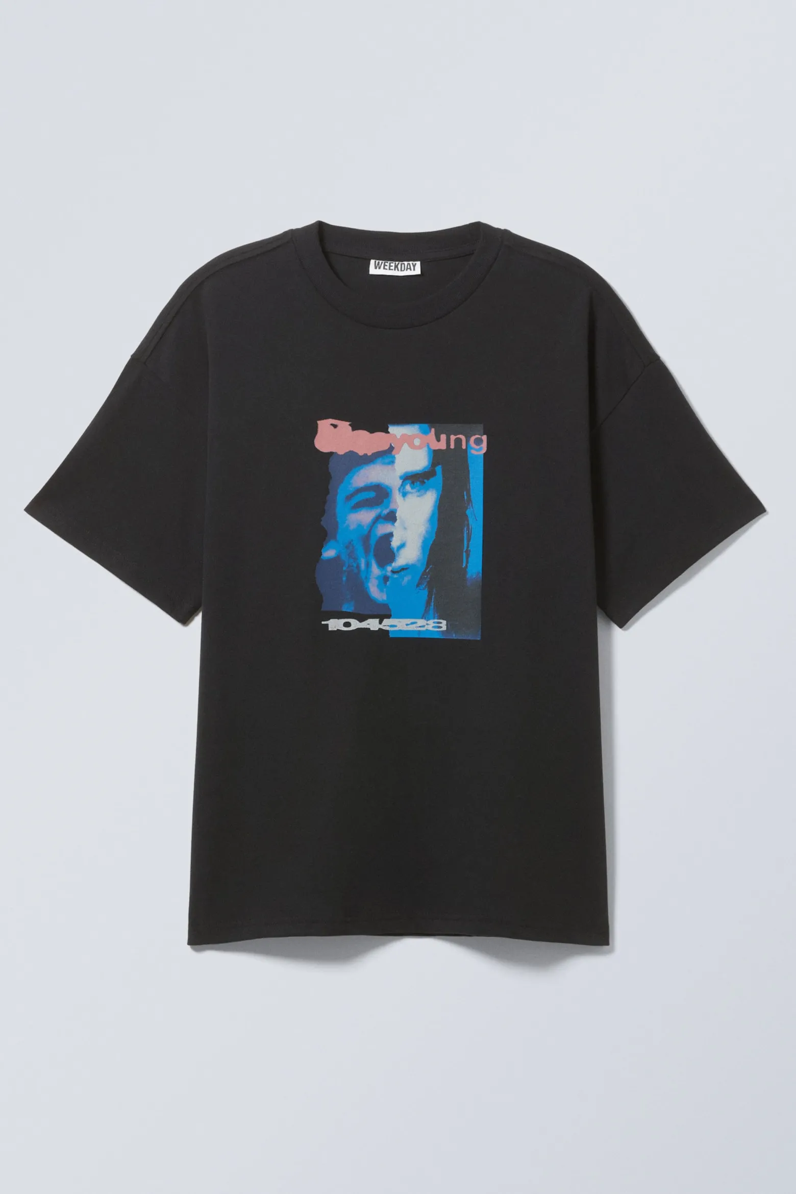 BEDRUCKTES KASTIGES T-SHIRT|Weekday Discount