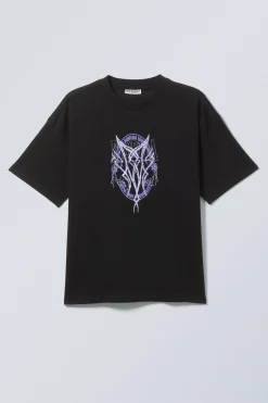 BEDRUCKTES KASTIGES T-SHIRT|Weekday Store