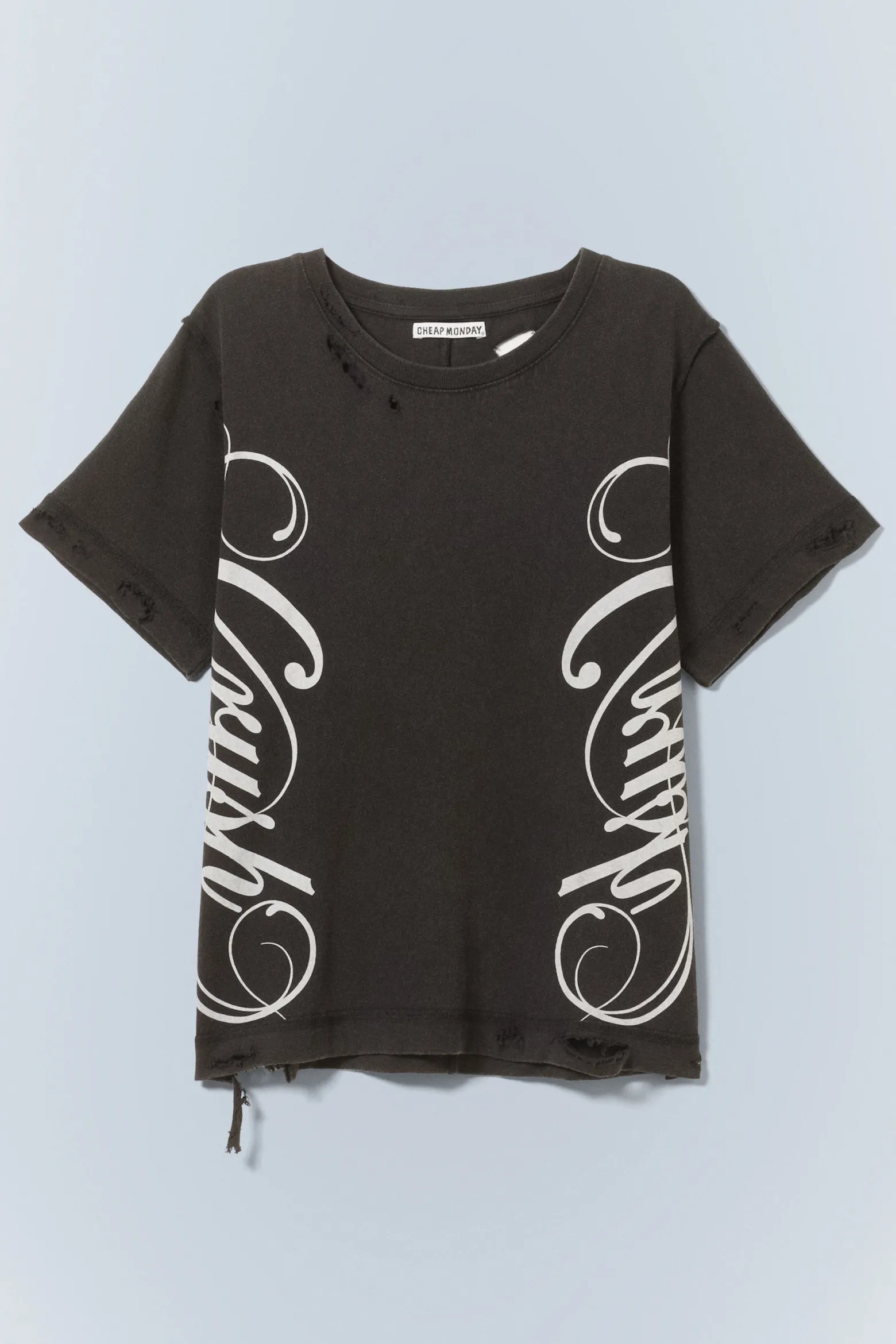 BEDRUCKTES T-SHIRT IM USED-LOOK|Weekday Shop