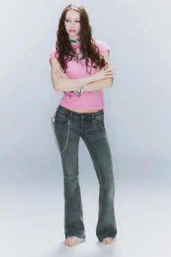 BOOTY BEI – LOW WAIST SKINNY BOOTCUT JEANS|Weekday Cheap