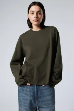 BOXY LONGSLEEVE AUS BAUMWOLLE|Weekday Cheap