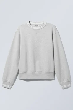 CROPPED COTTON FLEECE SWEATSHIRT|Weekday Discount