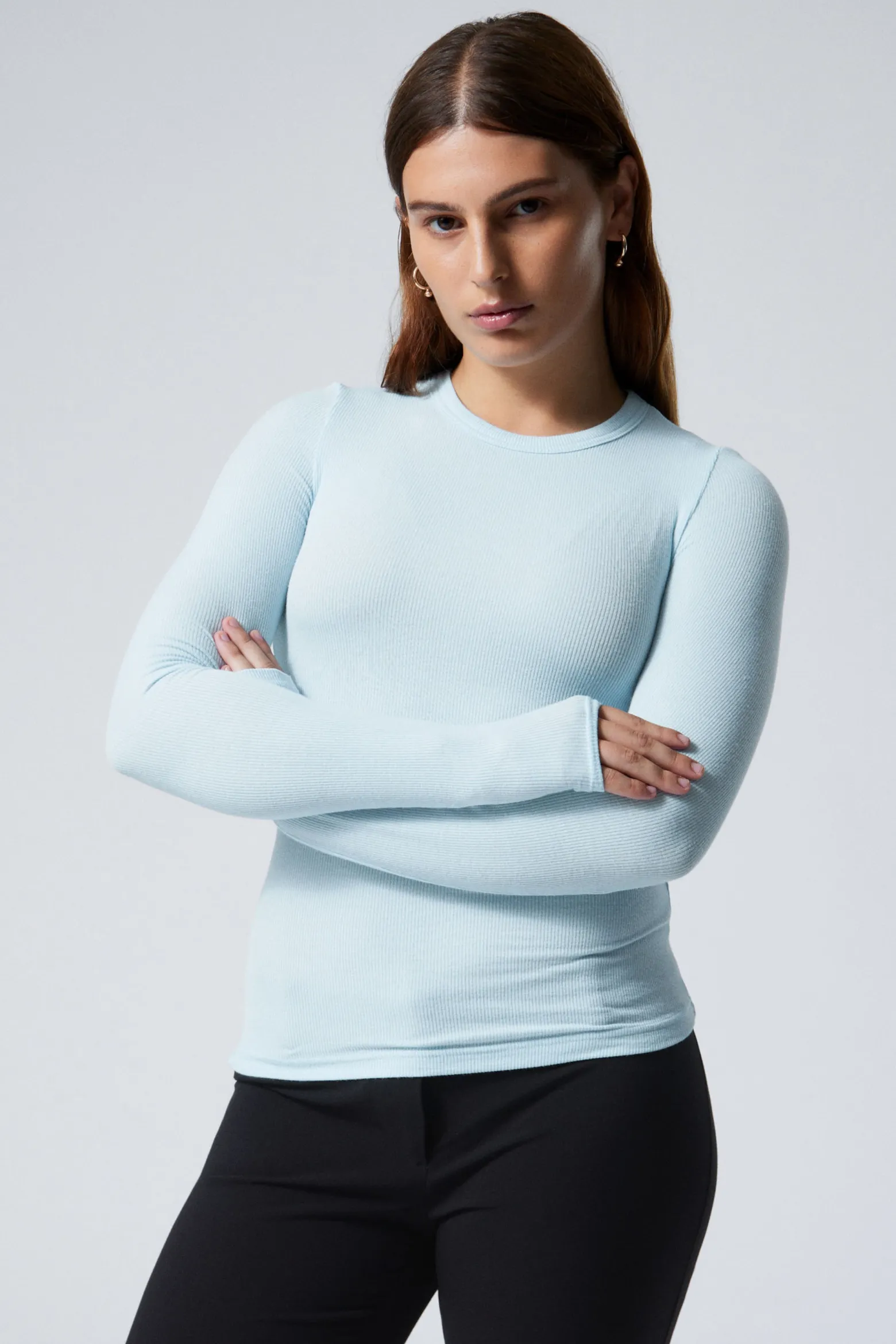 DÜNNES, GERIPPTES LONGSLEEVE|Weekday Discount