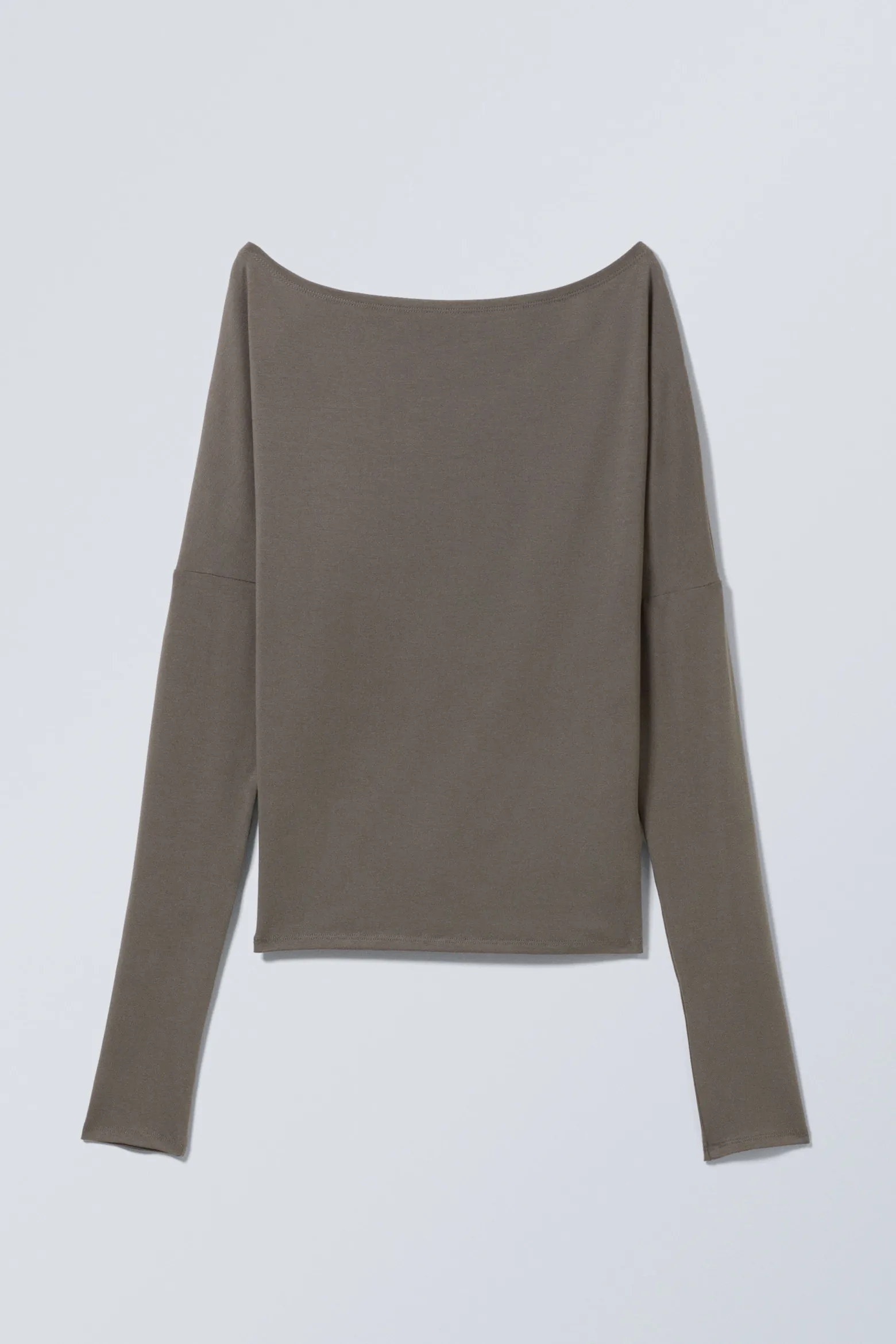 DRAPIERTES LANGÄRMELIGES LYOCELL-TOP|Weekday Outlet