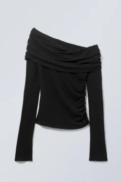 DRAPIERTES, SCHULTERFREIES TOP|Weekday Best Sale