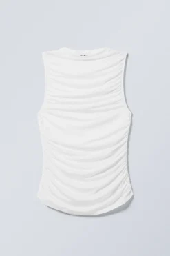 DRAPIERTES TOP MIT STEHKRAGEN|Weekday Flash Sale