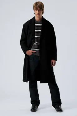 EINREIHIGER MANTEL AUS EINER WOLLMISCHUNG|Weekday New