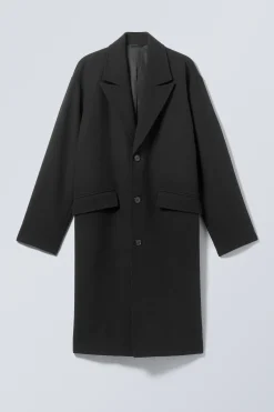 EINREIHIGER MANTEL AUS EINER WOLLMISCHUNG|Weekday New