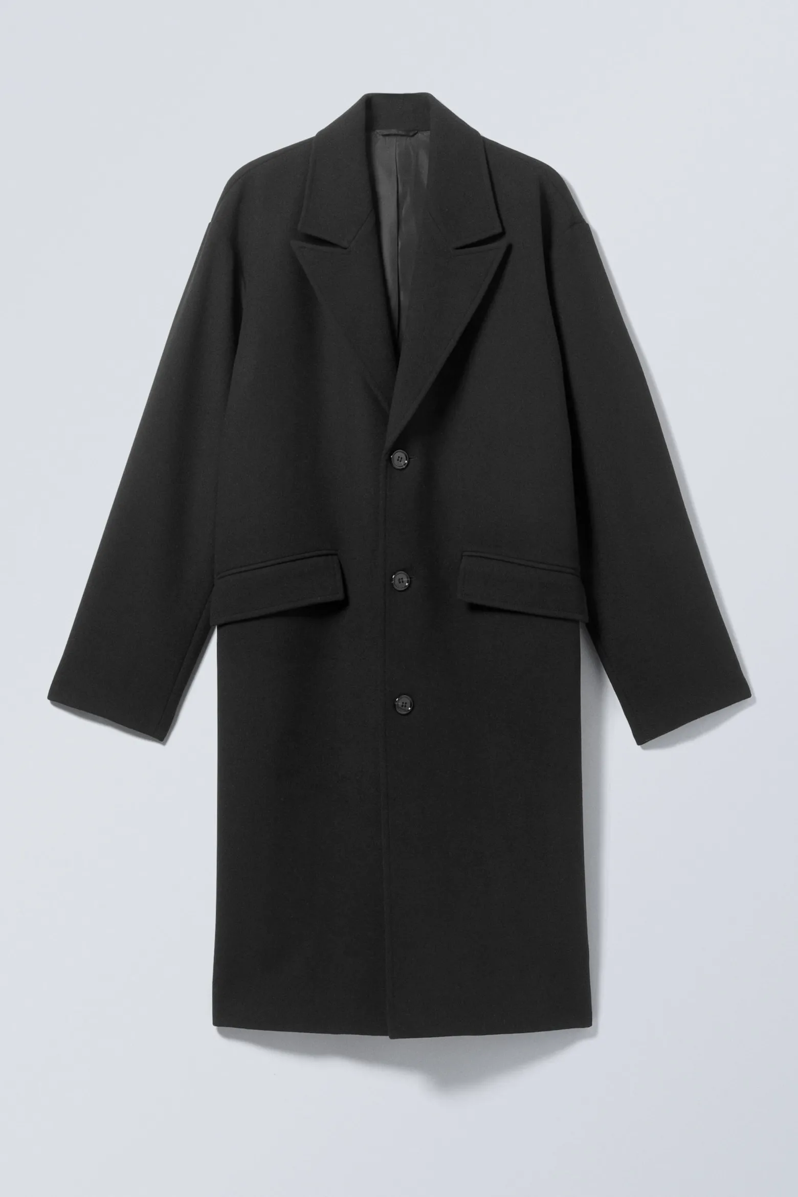 EINREIHIGER MANTEL AUS EINER WOLLMISCHUNG|Weekday New