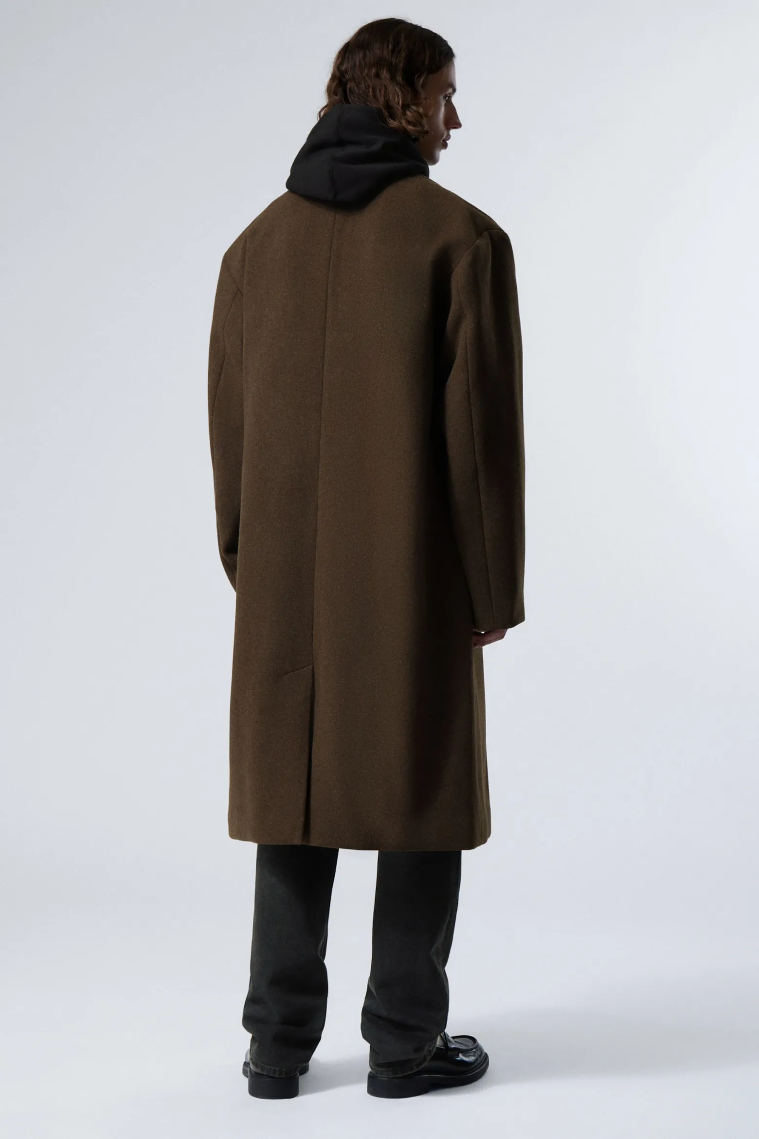 EINREIHIGER MANTEL AUS EINER WOLLMISCHUNG|Weekday Cheap