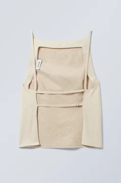 ELEGANTES RÜCKENFREIES OBERTEIL AUS LEINENMISCHUNG|Weekday Store