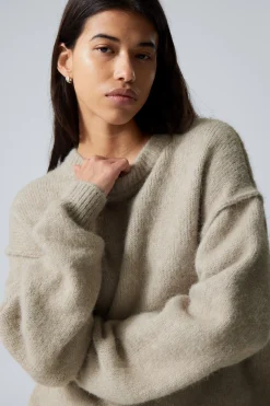 ENTSPANNTER FLAUSCHIGER STRICKPULLOVER|Weekday Store