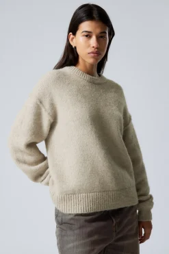 ENTSPANNTER FLAUSCHIGER STRICKPULLOVER|Weekday Store