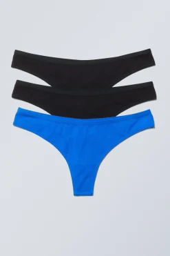 3ER-PACK BAUMWOLL-TANGAS MIT NIEDRIGER TAILLE|Weekday Store