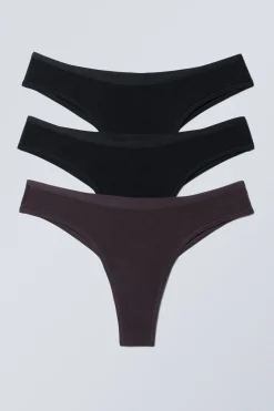 3ER-PACK BRAZILIAN-SLIPS INEZ AUS BAUMWOLLE|Weekday Discount
