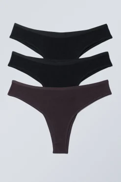 3ER-PACK BRAZILIAN-SLIPS INEZ AUS BAUMWOLLE|Weekday Discount