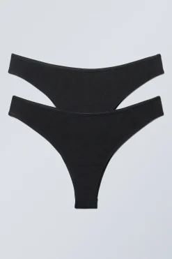 2ER-PACK GEWAGTE BRAZILIAN-SLIPS AUS MODAL|Weekday Best Sale