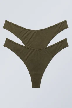 2ER-PACK MODAL-TANGAS MIT NIEDRIGER TAILLE|Weekday Best